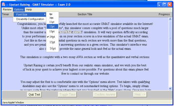 GMAT Exam Simulator screenshot 2