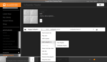 GMusic Desktop Player screenshot 2