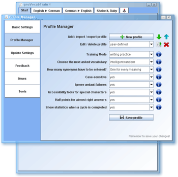GnuVocabTrain screenshot