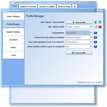 GnuVocabTrain Portable screenshot