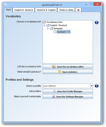 gnuVocabTrain Portable screenshot