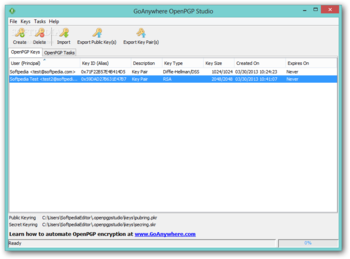 GoAnywhere OpenPGP Studio screenshot