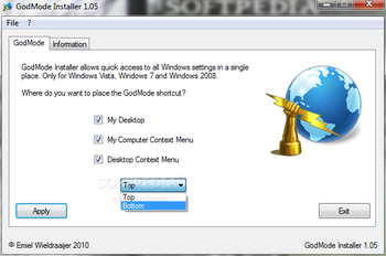GodMode Installer screenshot
