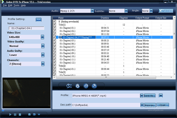 Godsw DVD to iPhone screenshot
