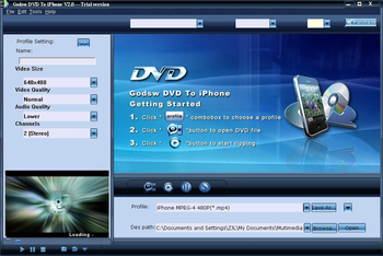 Godsw DVD to iPhone screenshot