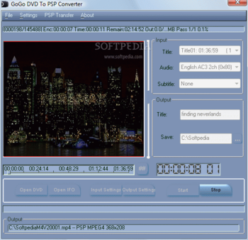 Gogo DVD To PSP Converter screenshot