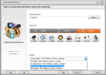 Gold Audio Extractor screenshot