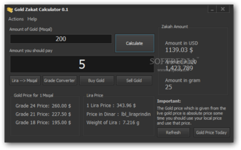 Gold Zakat Calculator screenshot