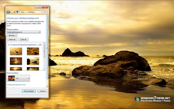Golden Water Windows 7 Theme screenshot