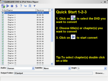GoldfishHD DVD to iPod Video Ripper screenshot 3