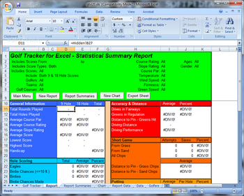 Golf Tracker for Excel screenshot 2