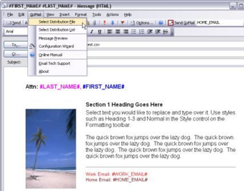 GoMail Group Mailer for Outlook 200X screenshot 2