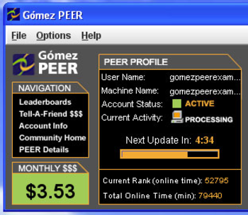 Gomez Peer screenshot