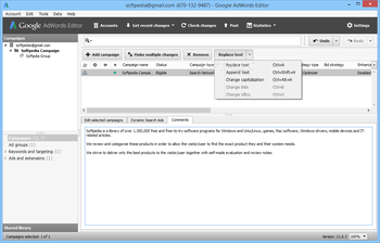 Google AdWords Editor screenshot 3