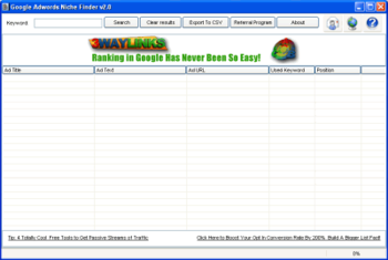 Google Adwords Niche Finder screenshot 2