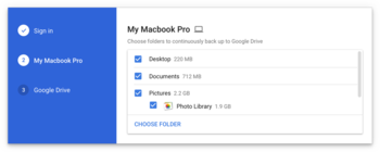 Google Backup and Sync screenshot 2