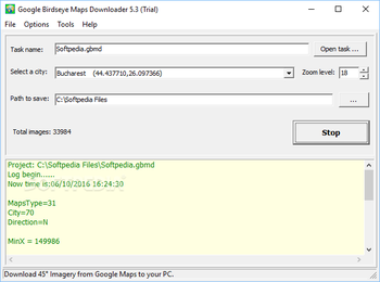 Google Birdseye Maps Downloader screenshot