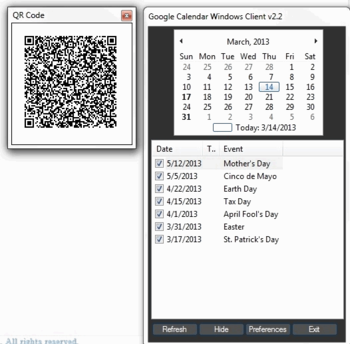 Google Calendar Client for Windows screenshot 3
