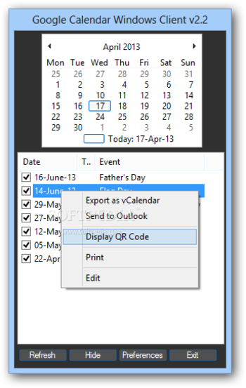 Google Calendar Client screenshot 4