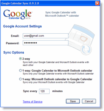 Google Calendar Sync screenshot