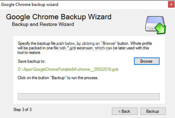 Google Chrome Backup screenshot 6