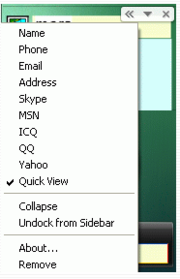 Google Desktop Open Contacts Plug-in screenshot 2