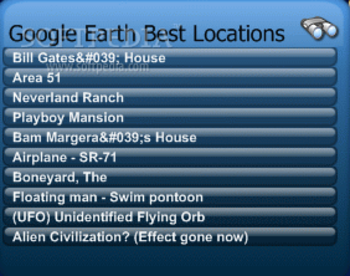 Google Earth Best Locations screenshot