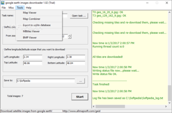 Google Earth images downloader screenshot 2