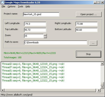 Google Maps Downloader screenshot