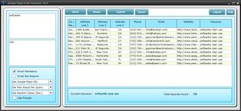 Google Maps Email Extractor screenshot