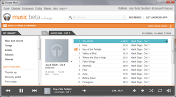 Google Music Player screenshot