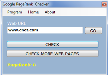 Google PageRank Checker screenshot