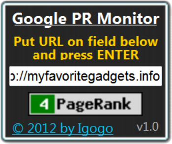 Google PR Monitor screenshot