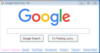 Google Search Box screenshot