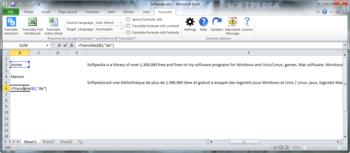 Google Translate for Excel screenshot