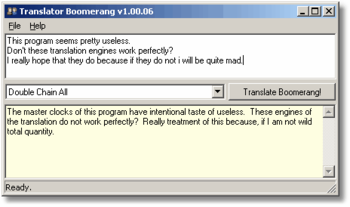 Google Translator Boomerang screenshot