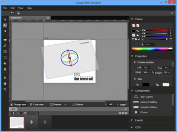 Google Web Designer screenshot