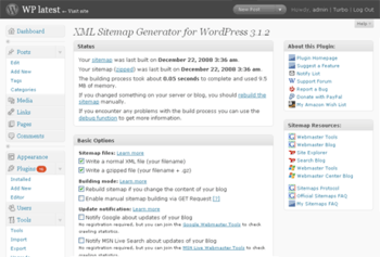 Google XML Sitemaps screenshot 2