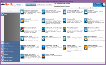 GorillaContact Email Marketer screenshot