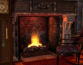 Gothic Fireplace Animated Wallpaper screenshot
