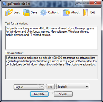 goTranslateIt screenshot
