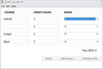 GPA Calculator screenshot