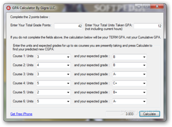 GPA Calculator screenshot