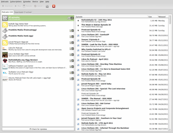 gPodder screenshot