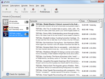 gPodder Portable screenshot