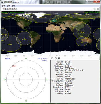 GPREDICT screenshot