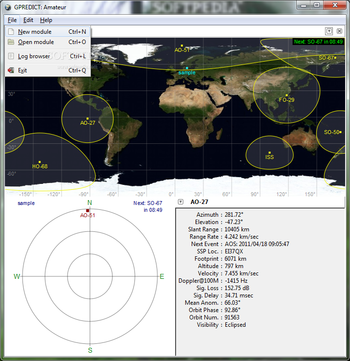 GPREDICT screenshot 2