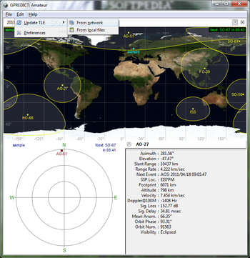 GPREDICT screenshot 3