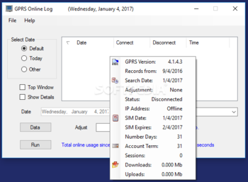 GPRS Online Log screenshot 3