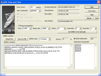 GPS Time and Test screenshot
